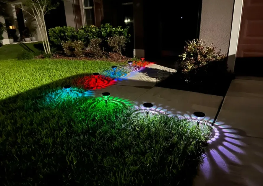 Tropical Party Lights Floral Shaped Projector Ground Garden Lights