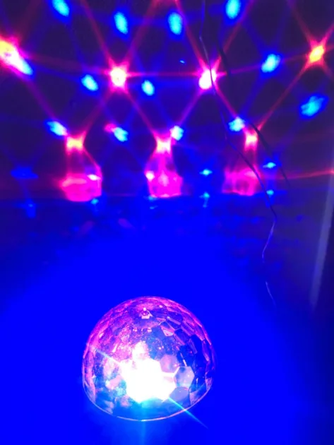 Blue Red Strobelights Closeup Disco Lights For Party