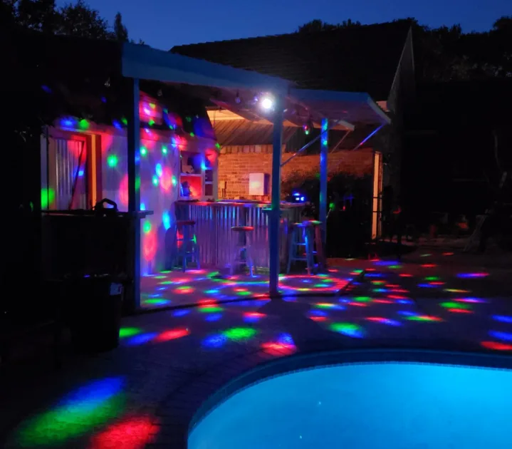Colorful Strobelight Pool Dark Brick Wall Disco Lights For Party