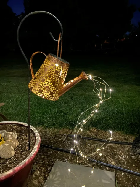 Warm Ledhangingkettle Closeup Night Lights For Garden