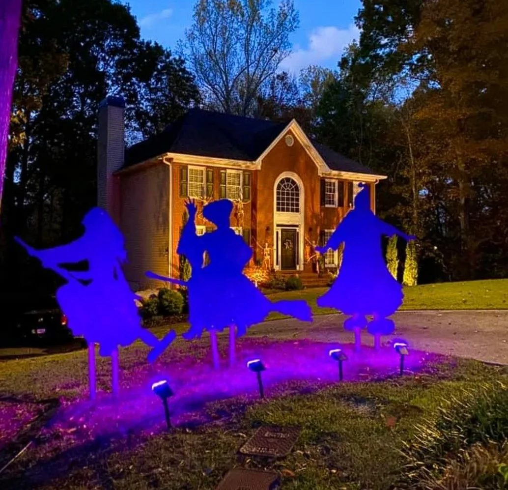 Outdoor Lights For Halloween Front Lawn Ground Lights And Decorations
