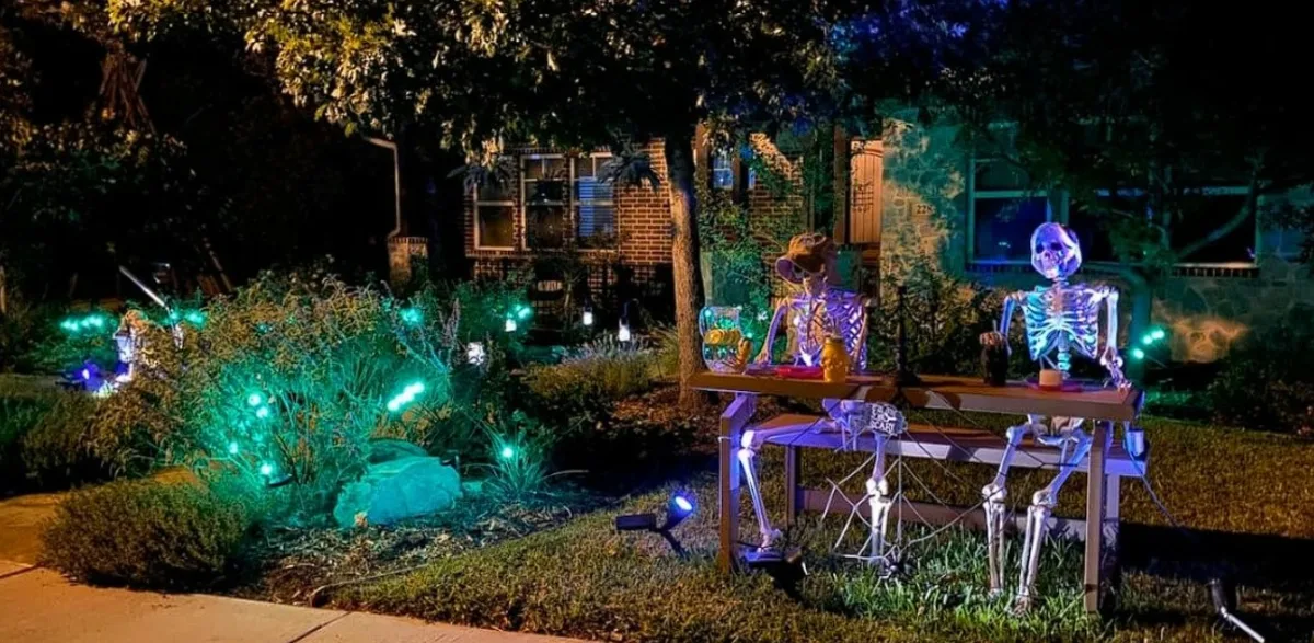 Outdoor Lights For Halloween Garden And Skeleton Decoration Lights