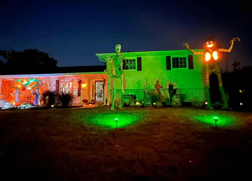 Outdoor Lights For Halloween Large Decoration With Ground Led Spotlights