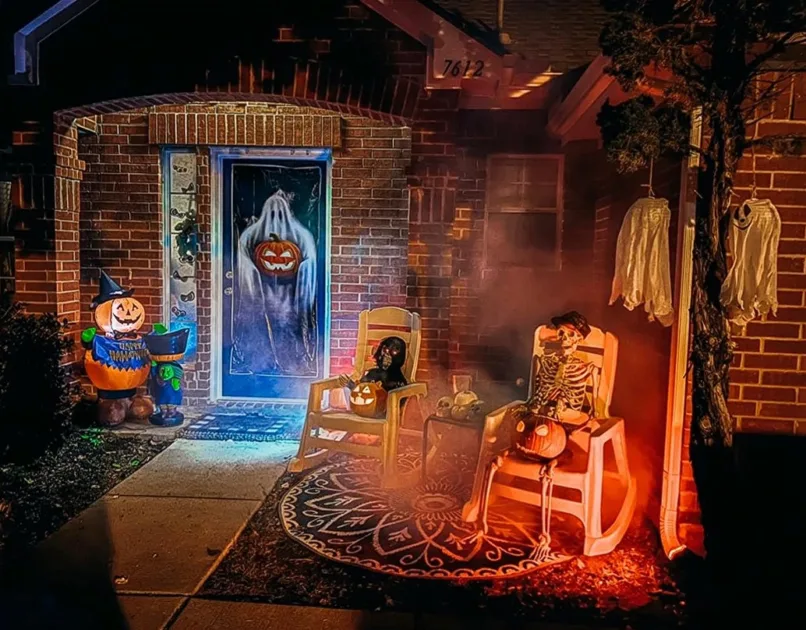 Outdoor Lights For Halloween Orange Accent Lights
