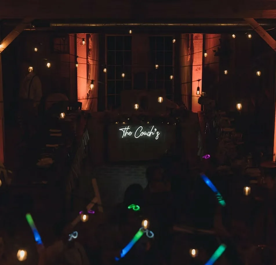 Wedding Party Neon Sign And Glow Sticks